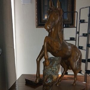 Majestic Brown Horse Sculpture